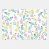 Handsanitizer Gel Flaschen Wasserfarbe Geschenkpapier Set (Vorderseite)