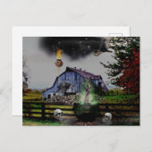 *~* Handschädel HALLOWEEN Postkarte (Vorne/Hinten)