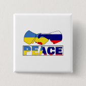 Handschake des Friedens, ukrainische Flagge für Ru Button (Vorderseite)