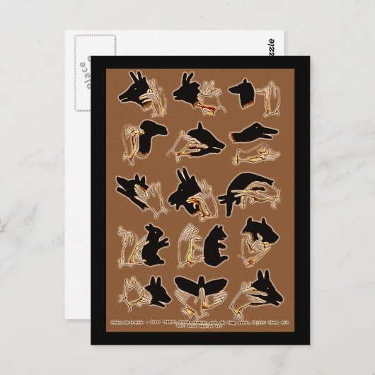 Handschatten im Sand Postkarte (Vorne/Hinten)