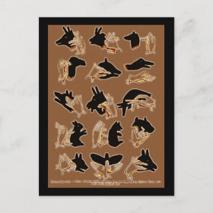 Handschatten im Sand Postkarte