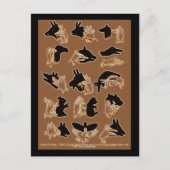 Handschatten im Sand Postkarte (Vorderseite)