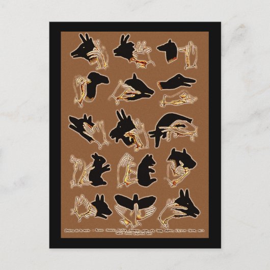 Handschatten im Sand Postkarte (Vorderseite)