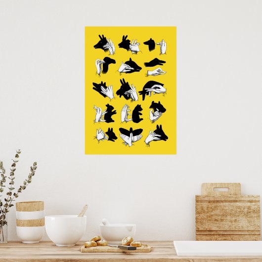 Handschatten Poster (Küche)