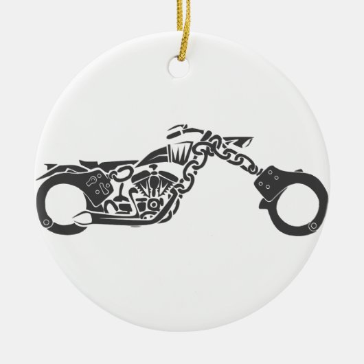 Handschellen-Choppermotorrad Keramikornament (Vorne)