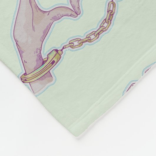 Handschellen des Herzens Fleecedecke (Ecke)