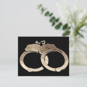 Handschellen-Einladung Einladung (Stehend Vorderseite)