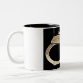 Handschellen-Kaffee-Tasse Zweifarbige Tasse (Links)
