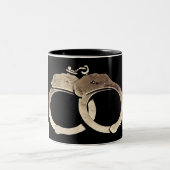Handschellen-Kaffee-Tasse Zweifarbige Tasse (Mittel)