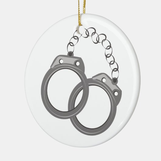 Handschellen Keramik Ornament (Links)