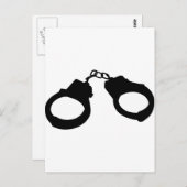 Handschellen Kontur Silhouette Postkarte (Vorne/Hinten)