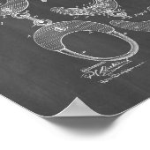 Handschellen-Patent - Kopfbrett Poster (Ecke)