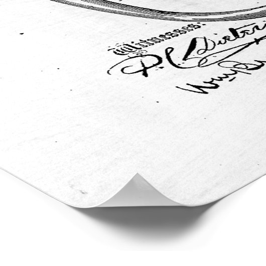 Handschellen Patentschrift 1880 Poster (Ecke)