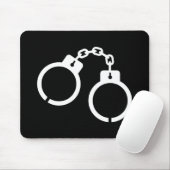 Handschellen-Piktogramm Mousepad (Mit Mouse)