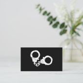 Handschellen-Polizei-Gesetzesvollstreckung Visitenkarte (Stehend Vorderseite)