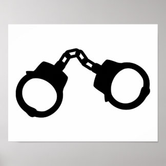 Handschellen-Symbol Poster