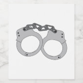 Handschellen Weinetikett (Einzelnes Label)