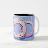 Handschellen Zweifarbige Tasse (VorderseiteRechts)