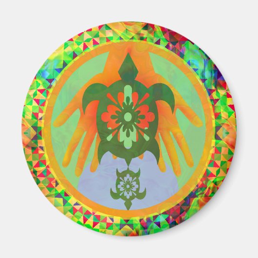 Handschildkröten-Magnet Magnet (Vorne)