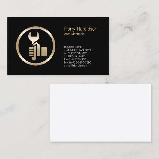 Handschlüssel CarMechanic-Visitenkarte Visitenkarte (Vorne/Hinten)