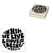 Handschrift 17:28 Bibel Verse Typografie Gummistempel (Stempel)