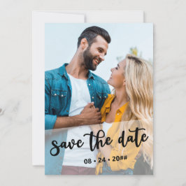 Handschrift 2 Foto Durchsichtiges Overlay Save The Date