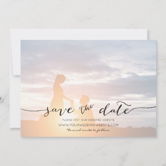 Handschrift 3 Image Navy Blue Save The Date (Rückseite)