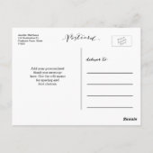 Handschrift | Abschluss Vielen Dank, Postkarte (Rückseite)