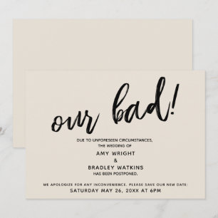 Handschrift Aufgehängte Hochzeitstich-Spaß-Creamka Einladung