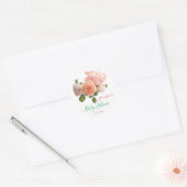 Handschrift Baby Shooting Blume Bloral Runder Aufkleber (Umschlag)