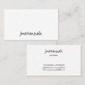 Handschrift Beruflich Einfache moderne Coole Schri Visitenkarte (Vorne/Hinten)