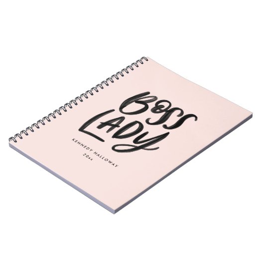 Handschrift Boss Lady Spiral Notebook Notizblock (Linke Seite)