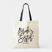 Handschrift Brides's Sister Custom Tote Bag Tragetasche (Rückseite)