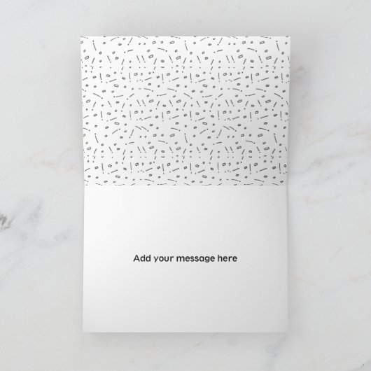 Handschrift "Danke, dass du meine Blume Mädchen bi Dankeskarte (Innenseite)