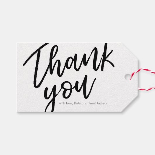 Handschrift Dankeschön Tags | Anhänger (Vorderseite (Horizontal))