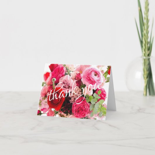 Handschrift Dankeschön Vorlage für Aquarellfarben- (Vorderseite)