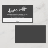 Handschrift darkest graue Windeln Raffle Ticket Begleitkarte (Vorne/Hinten)
