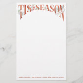 Handschrift das Weihnachtsfest der Jahreszeit Briefpapier (Vorderseite)