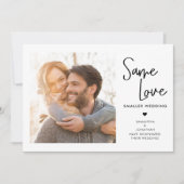 Handschrift derselben Liebe Kleineres Hochzeitssti Save The Date (Vorderseite)