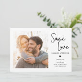 Handschrift derselben Liebe Kleineres Hochzeitssti Save The Date (Stehend Vorderseite)