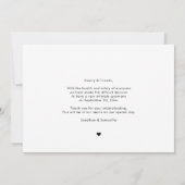 Handschrift derselben Liebe Kleineres Hochzeitssti Save The Date (Rückseite)