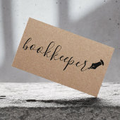 Handschrift des Buchhalters Rustic Kraft Visitenkarte