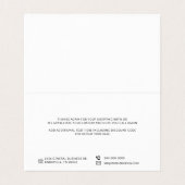 Handschrift des Firmenlogos Mini-Dankeschön-Karte Visitenkarten (Innenseite Aufgefaltet)