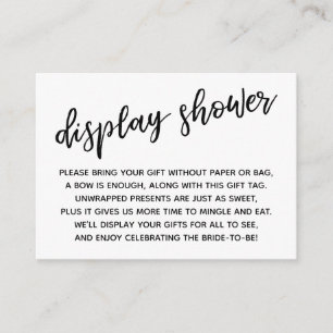 Handschrift Display Geschenk Dusche Begleitkarte