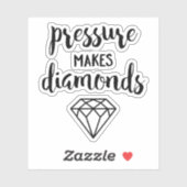 Handschrift "Druck macht Diamanten" Aufkleber (Blatt)