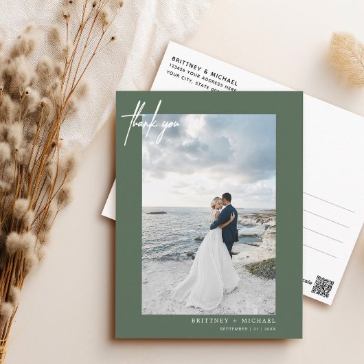 Handschrift einfache Seite Vielen Dank Postkarte