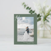 Handschrift einfache Seite Vielen Dank Postkarte (Stehend Vorderseite)