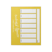 Handschrift, einfaches Wochenplaner Bright Senf Notizblock (Rotiert)