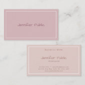 Handschrift Elegante Farben Modernes Template Hübs Visitenkarte (Vorne/Hinten)