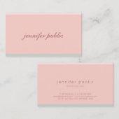 Handschrift Elegante rosa grüne moderne Vorlage Visitenkarte (Vorne/Hinten)